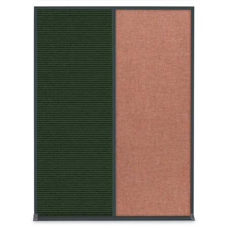 United Visual Products Single Door Radius Corkboard, 18"X24", S UV8000-SATIN-RUBBER